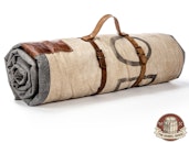 The Barrel Shack™ - The Luke - Handmade Throw Blanket With Leather Strap