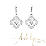Ashlynn Avenue - Maisie Silver Blossom, Silver-Plated, 1.1 Ctw Drop Earrings