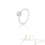 Ashlynn Avenue - Symphony Luna 18K White-Gold 0.4 Ctw Plated Ring - Size 8
