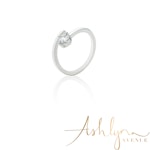 Ashlynn Avenue - Symphony Lois 18K White-Gold Plated 0.4 Ctw Wrap Ring - Size 6