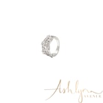 Ashlynn Avenue - Aurora 18K White-Gold Plated Weave Ring 0.42 Ctw - Size 7