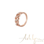 Ashlynn Avenue - Emrys 18K Rose-Gold Plated Weave Ring 0.24 Ctw - Size 6
