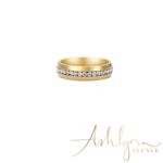 Ashlynn Avenue - Solare 18K Yellow Gold-Plated Ring with Pavé Gemstones 0.93 Ctw - Size 6