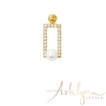 Ashlynn Avenue - Nile Pearl in A Box 18K Yellow Gold-Plated Earrings 0.72 Ctw