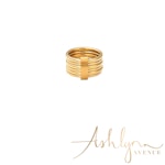 Ashlynn Avenue - Cortland 18K Yellow Gold-Plated Stack Ring - Size 6