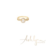 Ashlynn Avenue - Cortland 18K Yellow Gold-Plated Ring with Large Center Stone 1.36 Ctw - Size 6