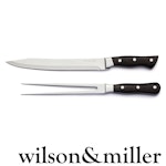 Wilson & Miller Primed Stainless Steel Carving 9.5-inch Knife & 8-inch Fork Set