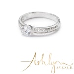 Ashlynn Avenue - Mia Caught a Star, White-Gold Plated, 1 Ctw Ring - Size 6