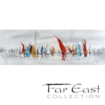 By the Bay - Oil Painting from Far East Collection - 59-in x 19.7-in