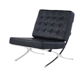 Global Furniture Tufted Chair Natalie Black With Chrome Frame