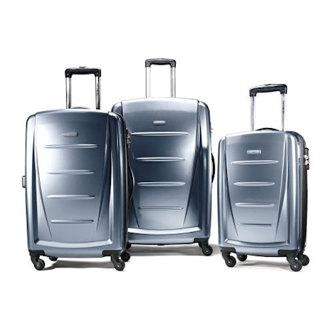 DealDash™ - Samsonite Winfield 3 Piece Roller Luggage Set, Silver